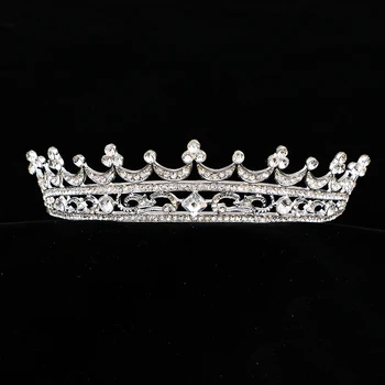 1* Nuotakos Vainiko Lankelis Vestuvių Papuošalai Princesė Karalienė Šalies Vadovas Gabalas Elegantiškas Nuostabiu Klasikinis Crystal Crown Tiara Lankelis