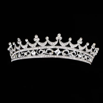 1* Nuotakos Vainiko Lankelis Vestuvių Papuošalai Princesė Karalienė Šalies Vadovas Gabalas Elegantiškas Nuostabiu Klasikinis Crystal Crown Tiara Lankelis