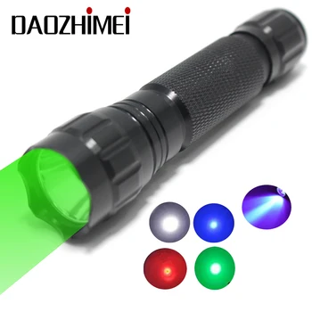 1000 liumenų Medžioklės LED Žibintuvėlis 501B Žalia Raudona Balta Mėlyna UV šviesos diodų (LED) Taktinis Žibintuvėlis