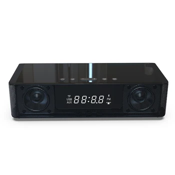 10W Belaidžio Greito Įkrovimo Bluetooth FM Radijas Skaitmeninis LED Laikrodis-Žadintuvas Garsiakalbis HL