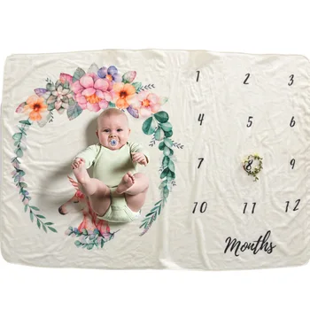 152X102 Mėnesio Kūdikis Etapas Antklodė Baby Fotografijos Rekvizitai Mėnesio Kūdikio Antklodės Naujagimis Angelas Sparnų Fone Antklodė nuotrauka