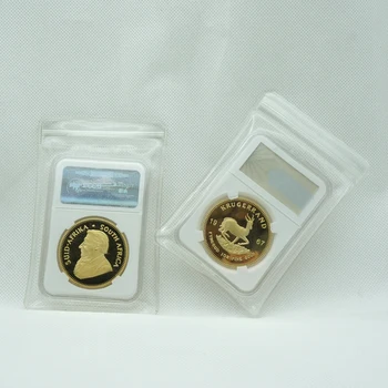 1967 m. Krugerrand 1OZ grynojo Aukso Replika Pietų Afrikos Monetos Replika Paul Kruger Atminimo Metalo Monetą su PCCB atveju PVC Maišelis