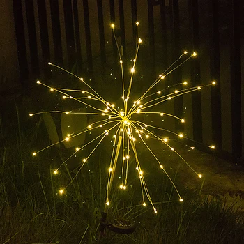 1pcs Lauko LED Saulės Fejerverkų Šviesos 90/150 Led Vandeniui String Pasakų Šviesos Sode Gatvės Kalėdinė Dekoracija