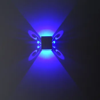 1w 3w Drugelis LED Siena šviesos Kvadratinių vidaus LED sienos lempos miegamasis sconce sieniniai šviestuvai Namų kambarį apdaila Naktį Šviesos