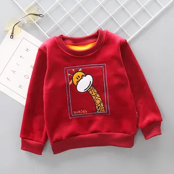2020 m. Žiemos Vaikai Audinys Kūdikių Animacinių filmų Šiltų Drabužių Rinkiniai Tinka Kūdikių, Mergaičių Storio T-marškinėliai+Kelnės Komplektus 2vnt/komplektas sportiniai Kostiumai RINKINIAI