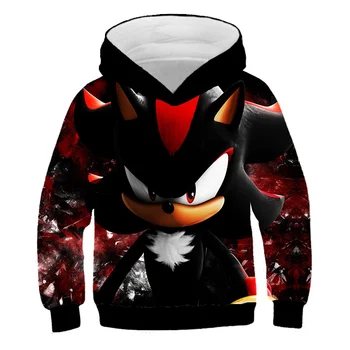 2020Children vyriški ilgomis Rankovėmis Megztinis Karšto Pardavimo Berniukas Animaciją Sonic the Hedgehog Hoodies Sporto Shirt Baby Girl Viršutiniai drabužiai Vaikams hoo