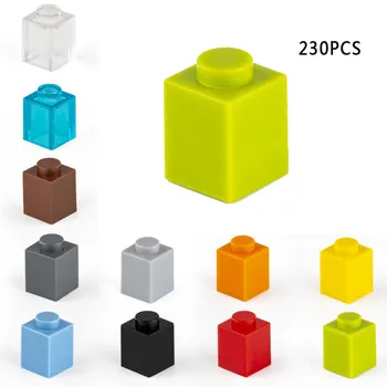 230pcs Blokai 1x1 Taškų Storio Duomenys Plytų Švietimo Kūrybos Dydžio Tilptų kurios Kitos Prekės Plastiko 