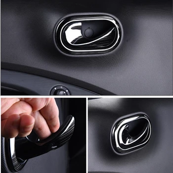 2vnt Nerūdijančio plieno vidinės durys dubenėlį, padengti nauja smart fortwo forfour 453 durų rankena automobilių lipdukai, automobilių apdailos reikmenys