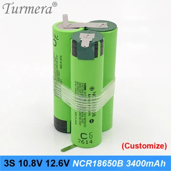 3 baterijos 18650 pack ncr18650b 3400mah 10.8 v 12,6 v suvirinimo, litavimo, baterija atsuktuvas įrankiai baterija individualų baterija JAN4