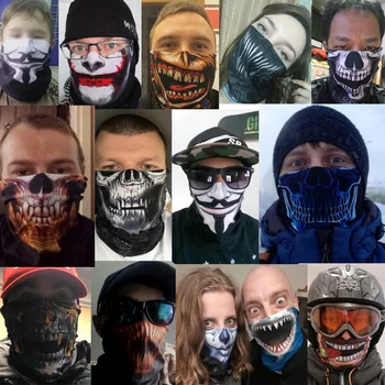 3D Anonimas Kaukė Bandana Dviračių veidui Šalikas Vyrams Žygiai Facemask Lankelis galvos Apdangalai, V for Vendetta Bufanda Neck Gaiter Vyrai