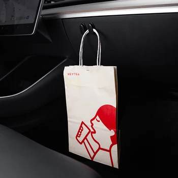 3PCS ABS Kabliukas Parengti Gamyba Ilgai Patvarus Atgal SeatClothes Pakaba galinių sėdynių Turėtojas Tesla Model S X