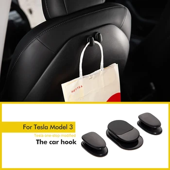 3PCS ABS Kabliukas Parengti Gamyba Ilgai Patvarus Atgal SeatClothes Pakaba galinių sėdynių Turėtojas Tesla Model S X