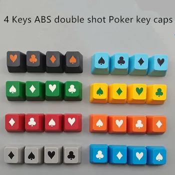 4 Mygtukai/set Taivano Taihao ABS double shot Pokerio klavišą caps mechaninė klaviatūros klavišus OEM R4 aukštis