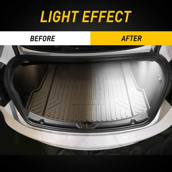 4 Vnt atnaujinti vidaus LED lemputės skirtos Tesla Modelis 3 modelis ir Modelis S Modelis X pakeitimo reikmenys, Interjero LED šviesos kamieno