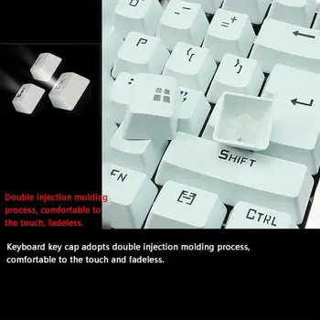 4Pcs/Set K59 Wired Keyboard USB Apšviestos Žaidimų Pelės Mygtukai, Apšvietimas laisvų Rankų įranga