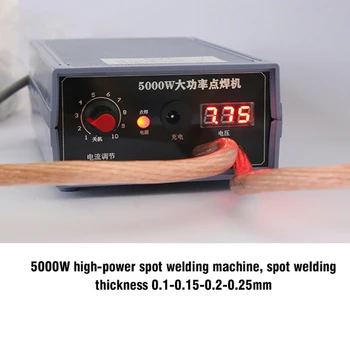 5000W 18650 Baterija Suvirinimo Įrankiai Nešiojamų Taškinio Suvirinimo Mašinos Pen 0,2 MM Nikelio Juostos JAV Plug