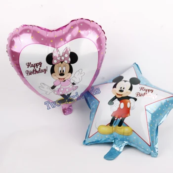 50pcs/daug Mickey minnie baigimo folija balionai 18inch Mickey Minnie mouse helio Kolbų Gimtadienio Dekoracijos Vaikams dovanos
