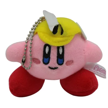 6pcs/daug 7cm Kirby Pliušinis Žaislas Mielas Rožinis Pakabukas Kirby Keychains Kirby Žaidimo Veikėjas Minkštas Įdaryti Žaislas Dovana Vaikams