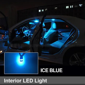 8pcs Balta Canbus Ne Klaida LED Licenciją Plokštelės Lemputės Interjero Dome Žemėlapis Šviesos Rinkinys, Skirtas 