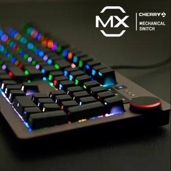 Ajazz ak60 vyšnių ašis, mechaninė klaviatūra RGB apšvietimo klaviatūra, vaizdo žaidimai, Multimedijos mygtukas