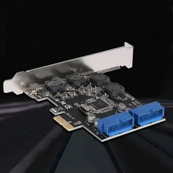 ALLOYSEED USB 3.0 PCIE PCI Express Kontrolės Kortelės Adapteris Darbalaukio Priekiniai PCIe Perdavimo USB3.0 19PIN Sąsajos Adapteris Kortelės