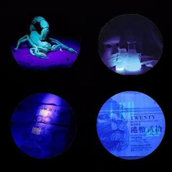 AloneFire DL 01 Nešiojamą UV lempos Šviesoje baltos Šviesos Žibintuvėlį, Fakelą Pinigų Detektorius ID Anti-fake aptikimo lempos AA Baterijos