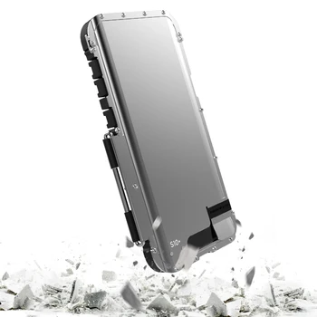 Armor King Nerūdijančio Plieno Metalo Flip Case For Samsung Galaxy S10 Plius s10 S10E 5G 10 Pastaba atsparus smūgiams gaubtas S9 plus S9 S7 S8