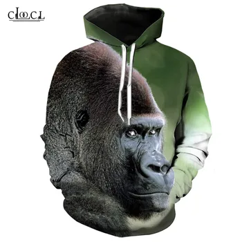 Atsitiktinis Mados Puloveris Hoodies Bliuzono Palaidinukė Gorila 3D Atspausdintas Vyrams, Moterims, Hip-Hop Streetwear Viršūnes Šimpanzė Gyvūnų Hoodie