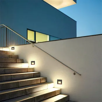 Aukštos Kokybės LED Footlights 1W/3W Įterptųjų Sienų šviestuvai Lauko Vandeniui Žingsnis Žibintai Laiptai Šviesos Duru Naktį Žibintai NR-109