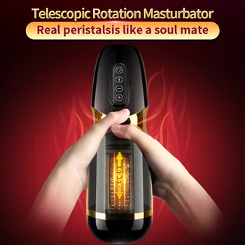 Automatinis Teleskopinis Sukimosi Vyrų Masturbator 10*10 rūšių Silikono makšties nekilnojamojo pūlingas suaugusiųjų masturbacija sekso žaisliukai vyrams