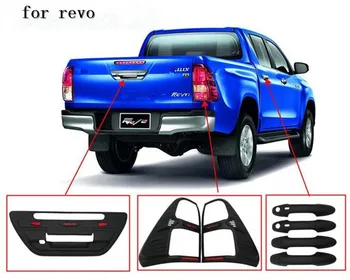 Automobilio stilius Toyota HILUX revo Galinio vaizdo veidrodėlio dangtelis Galinis Kamieno Dangčio Apdaila Priekiniai Galiniai žibintų Lempos Dangtelio apdaila Durų rankena