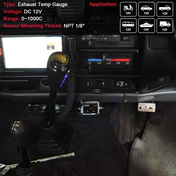 Automobilių Išmetamųjų dujų Temp Daviklis Išmetamųjų Dujų Skaitiklis, Skaitmeninis Su Jutiklis TEL Temperatūros Matuoklis Turbo dėl 4WD Hilux Patrulių EGT WLR-TAG06-QY