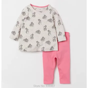 Baby Girl Drabužiai Nustatyti 1-7Y Prekės Kokybės Medvilnės Bebe Merginos Long Sleeve T-shirt Kelnes 2vnt Vaikų Drabužių Nustatyti 2021 Komplektai