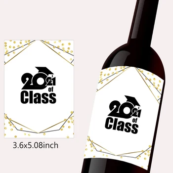 Baigimo Šalis Ceremonija Lipdukai Vyno Butelis Etiketes, Sveikinu, 2021 Baigimo Renginys Dekoras