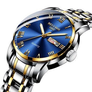 BELUSHI Vandeniui vyriški Laikrodžiai, Nerūdijančio Plieno, Kvarcas Vyras Watch Verslo Mada Vyrų Laikrodis su Šviesos Rankas Žmogus Laikrodis