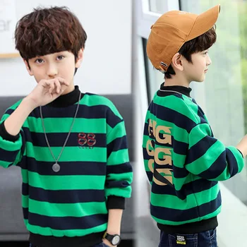 Berniukai megztinis 2019 m. rudenį naujų aksomo korėjos versija banga berniukas didelis rudenį banga vaikams berniukas drabužių, vaikiškų drabužių