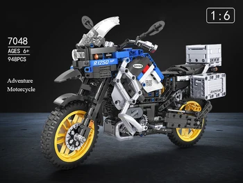 Biuro įranga Motociklo ir automobilio Modelio, statyba blokai Greičio Lenktynių automobilio Miesto Transporto SS Motociklą chopper plytų Rinkiniai žaislai vaikams