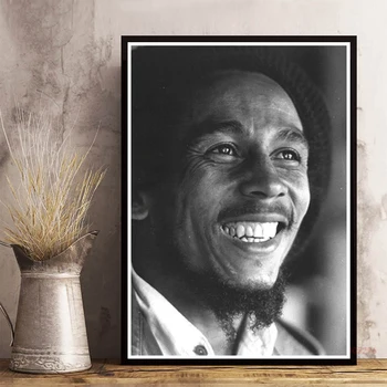 Bob Marley Plakatas Žvaigždė Dainininkė Sienos Meno Tapybos Drobės Spausdina Namų Dekoro