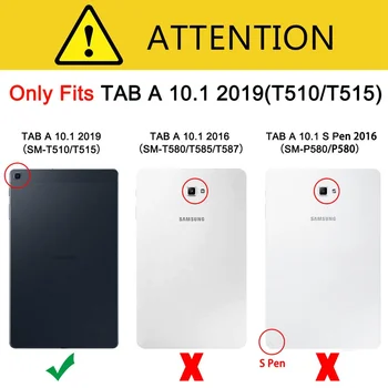 Case for Samsung Galaxy Tab 10.1 2019 SM-T510 SM-T515 T510 T515 Vaikai Saugiai spalvų kontrastas Silikono tablet apsaugos atveju