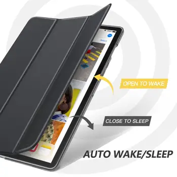 Case For Samsung Galaxy Tab S5e 2019 M. Ultra Plonas Plonas Apvalkalas Trifold Stovo Dangtelis su Matinio Atgal su Auto Wake & Miego