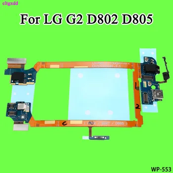 Cltgxdd Plokščias Kabelis LG G2 D802,G2 D805 USB Įkrovimo lizdas Dock+MIC Ausinių Jungtis atsarginės dalys