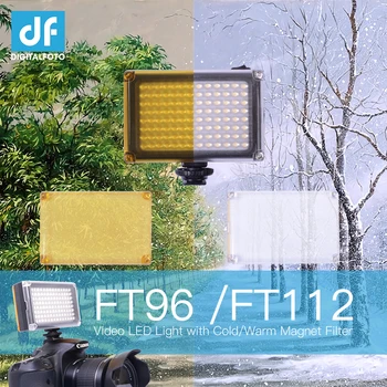 DF DIGITALFOTO Mini 96 LED Šviesos Nuotrauka Apšvietimo Kamera Hotshoe Pritemdomi LED Lempos Canon Nikon Sony vaizdo Kamera DV DSLR