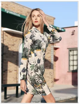 Didelis markės, Tencel audinio, spauda, gėlių modelio, ponios, purus suknelė 2020New moteriški drabužiai, vasaros, ilgomis rankovėmis, suknelė XL