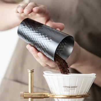 Dozavimo puodelio kavos skonio taurės 150/300ml kavos kvapo taurės barista priemonė, EK43 Fuji šlifavimo milteliai dėklu, Rankų darbo vario puodeliai