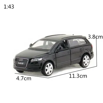 Dėžutė dovanų modelis,Aukštos modeliavimo 1:43 lydinio traukti atgal AUDI Q7 visureigis modelio automobilius,Originalioje pakuotėje,parduoti žaislus,nemokamas pristatymas