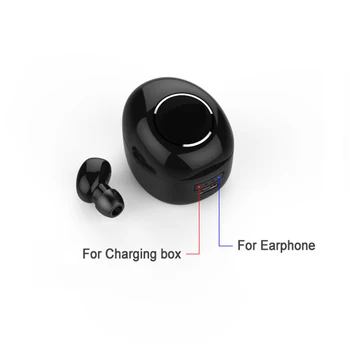 ECHILI Mini Belaidės Ausinės Bluetooth laisvų Rankų įrangos Ausinių Su 850mAh Įkraunama Lange laisvųjų Rankų Telefono PC Automobilių Muisc Kalbėti Audioknyga