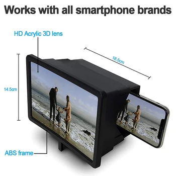 Ekrano Stiprintuvą, mobiliojo Telefono Ekrano Didintuvai Didinamojo Stiklo Mobiliojo Portable 3D Vaizdo Projektorius, Stovas Laikiklis Laikiklis
