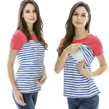 Emocijų Mama Motinystės drabužiai Motinystės viršūnes Laktacijos drabužius Krūtimi Viršūnes Nėščioms Moterims Motinystės T-shirt
