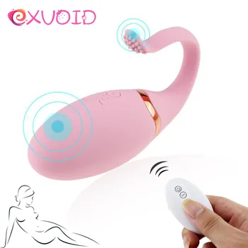 EXVOID Nuotolinio Kiaušinių Vibratorius G-Spot Massager Sekso Žaislai Moterims Orgazmas Vibratoriai, skirtas Moters Klitorio Stimuliatorius Suaugusiems