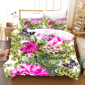 Fanaijia 3d gėlių Patalynės Komplektas queen dydžio, Modernaus dizaino Antklode Padengti ir užvalkalas Lovatiesė viso dydžio lova rinkinys